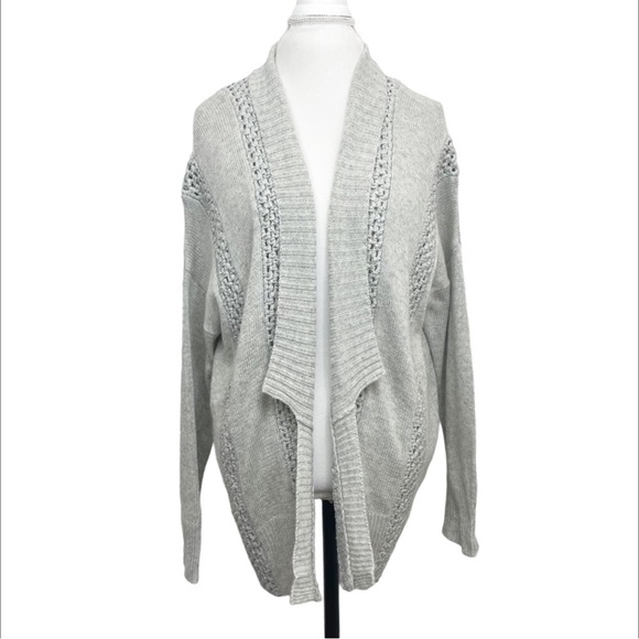 Sundance ribbon crochet open front cardigan - Picture 3 of 9